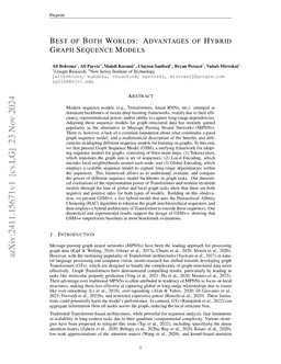 Best of Both Worlds: Advantages of Hybrid Graph Sequence Models