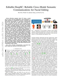 Editable-DeepSC: Reliable Cross-Modal Semantic Communications for Facial Editing