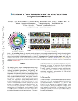OccludeNet: A Causal Journey into Mixed-View Actor-Centric Video Action Recognition under Occlusions