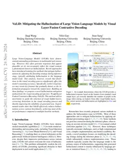 VaLiD: Mitigating the Hallucination of Large Vision Language Models by Visual Layer Fusion Contrastive Decoding