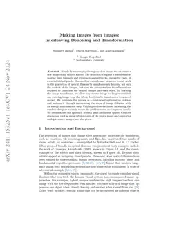 Making Images from Images: Interleaving Denoising and Transformation