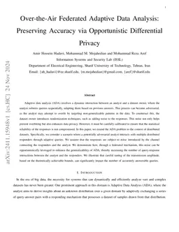 Over-the-Air Federated Adaptive Data Analysis: Preserving Accuracy via
  Opportunistic Differential Privacy