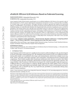 eFedLLM: Efficient LLM Inference Based on Federated Learning
