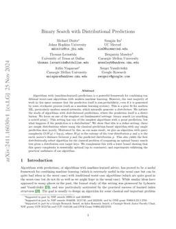 Binary Search with Distributional Predictions