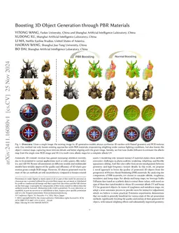 Boosting 3D Object Generation through PBR Materials