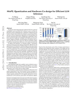 MixPE: Quantization and Hardware Co-design for Efficient LLM Inference