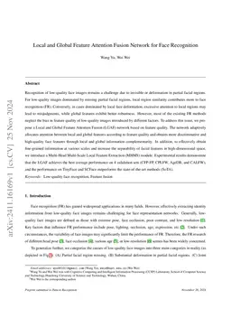 Local and Global Feature Attention Fusion Network for Face Recognition