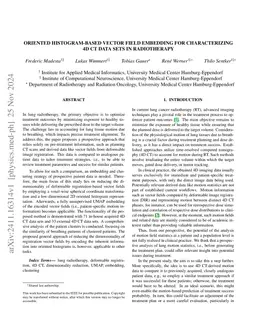 Oriented histogram-based vector field embedding for characterizing 4D CT
  data sets in radiotherapy