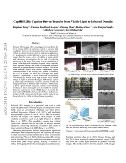 CapHDR2IR: Caption-Driven Transfer from Visible Light to Infrared Domain