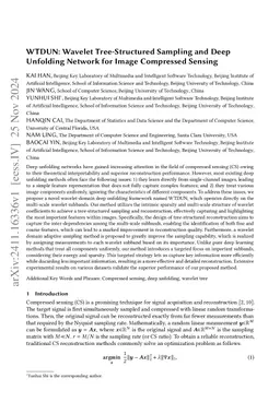 WTDUN: Wavelet Tree-Structured Sampling and Deep Unfolding Network for
  Image Compressed Sensing