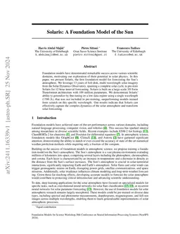 Solaris: A Foundation Model of the Sun