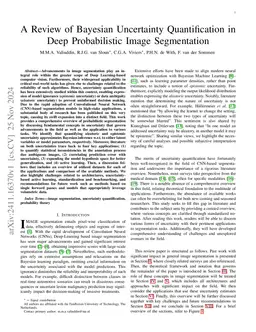 A Review of Bayesian Uncertainty Quantification in Deep Probabilistic Image Segmentation