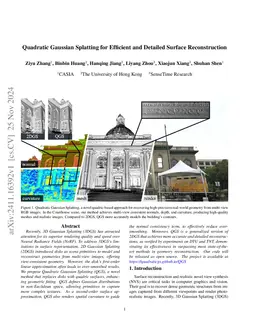 Quadratic Gaussian Splatting: High Quality Surface Reconstruction with Second-order Geometric Primitives