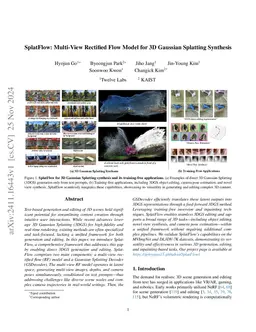 SplatFlow: Multi-View Rectified Flow Model for 3D Gaussian Splatting Synthesis