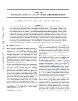 Lion Cub: Minimizing Communication Overhead in Distributed Lion