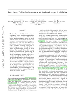 Distributed Online Optimization with Stochastic Agent Availability