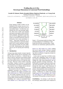 Profiling Bias in LLMs: Stereotype Dimensions in Contextual Word Embeddings