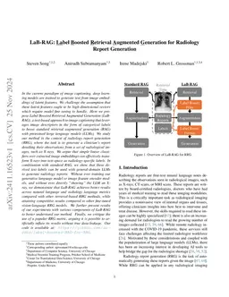 LaB-RAG: Label Boosted Retrieval Augmented Generation for Radiology Report Generation