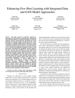 Enhancing Few-Shot Learning with Integrated Data and GAN Model
  Approaches
