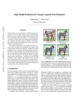 Edge Weight Prediction For Category-Agnostic Pose Estimation