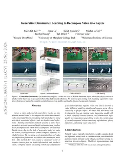 Generative Omnimatte: Learning to Decompose Video into Layers