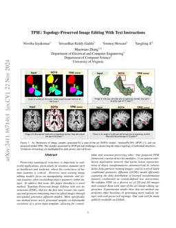 TPIE: Topology-Preserved Image Editing With Text Instructions