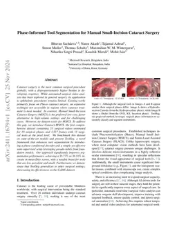 Phase-Informed Tool Segmentation for Manual Small-Incision Cataract
  Surgery