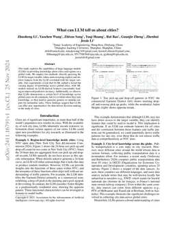 What can LLM tell us about cities?