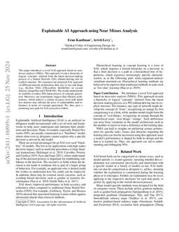 Explainable AI Approach using Near Misses Analysis