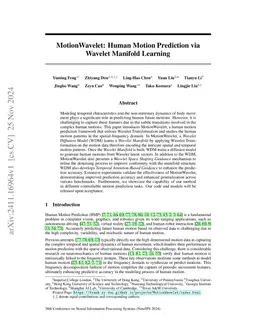 MotionWavelet: Human Motion Prediction via Wavelet Manifold Learning
