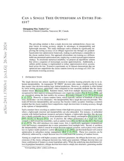 Can a Single Tree Outperform an Entire Forest?