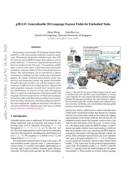 g3D-LF: Generalizable 3D-Language Feature Fields for Embodied Tasks