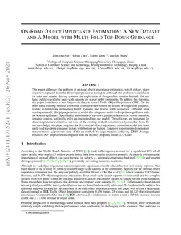 On-Road Object Importance Estimation: A New Dataset and A Model with
  Multi-Fold Top-Down Guidance
