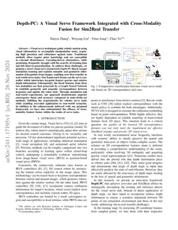Depth-PC: A Visual Servo Framework Integrated with Cross-Modality Fusion
  for Sim2Real Transfer