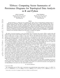 Vectorization of Persistence Diagrams for Topological Data Analysis in R and Python Using TDAvec Package