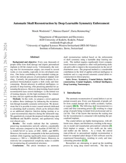 Automatic Skull Reconstruction by Deep Learnable Symmetry Enforcement
