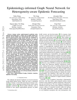 Epidemiology-informed Graph Neural Network for Heterogeneity-aware Epidemic Forecasting