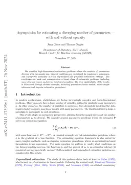 Asymptotics for estimating a diverging number of parameters - with and
  without sparsity