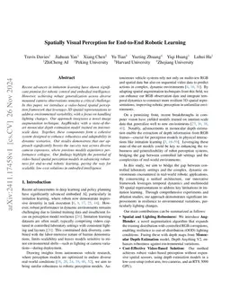 Spatially Visual Perception for End-to-End Robotic Learning