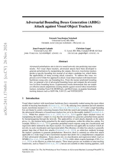 Adversarial Bounding Boxes Generation (ABBG) Attack against Visual
  Object Trackers