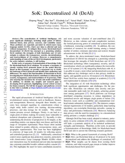 SoK: Decentralized AI (DeAI)