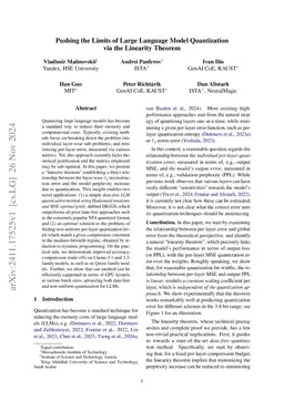 Pushing the Limits of Large Language Model Quantization via the
  Linearity Theorem