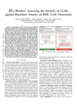 RTL-Breaker: Assessing the Security of LLMs against Backdoor Attacks on
  HDL Code Generation