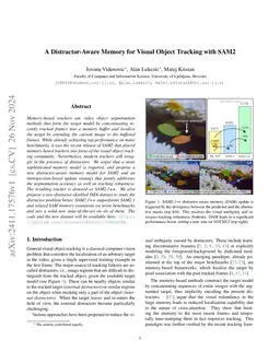 A Distractor-Aware Memory for Visual Object Tracking with SAM2