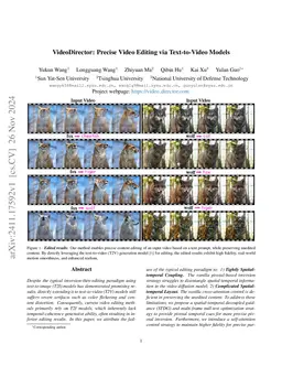 VideoDirector: Precise Video Editing via Text-to-Video Models