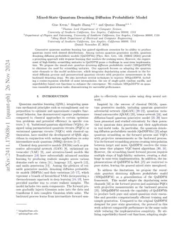 Mixed-State Quantum Denoising Diffusion Probabilistic Model