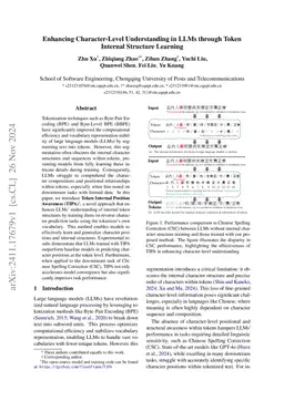 Enhancing Character-Level Understanding in LLMs through Token Internal Structure Learning