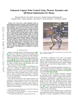 Enhanced Capture Point Control Using Thruster Dynamics and QP-Based
  Optimization for Harpy