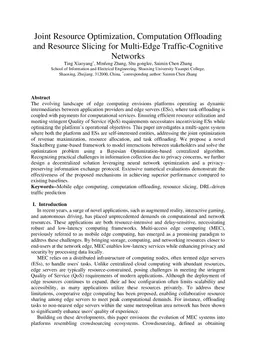 Joint Resource Optimization, Computation Offloading and Resource Slicing for Multi-Edge Traffic-Cognitive Networks