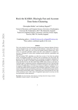 Rock the KASBA: Blazingly Fast and Accurate Time Series Clustering